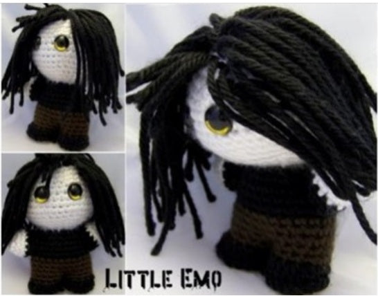 Free Crochet Pattern - Little Emo Amigurumi Doll
