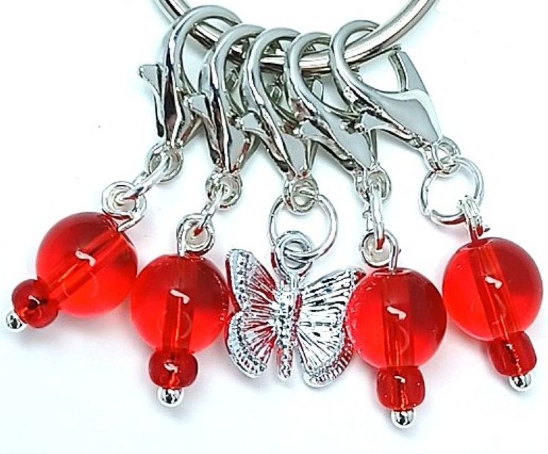Charm - Butterfly Red