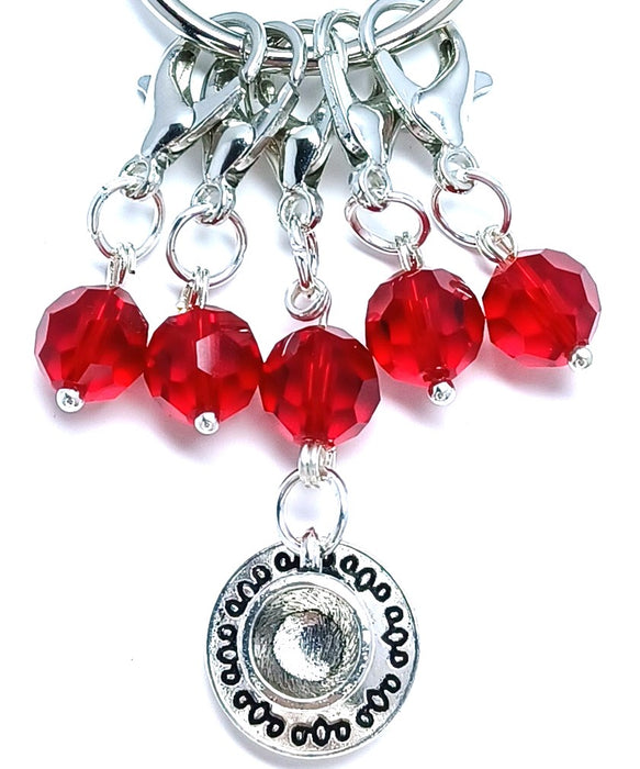 Charm - Coffee Cup Red Crystals