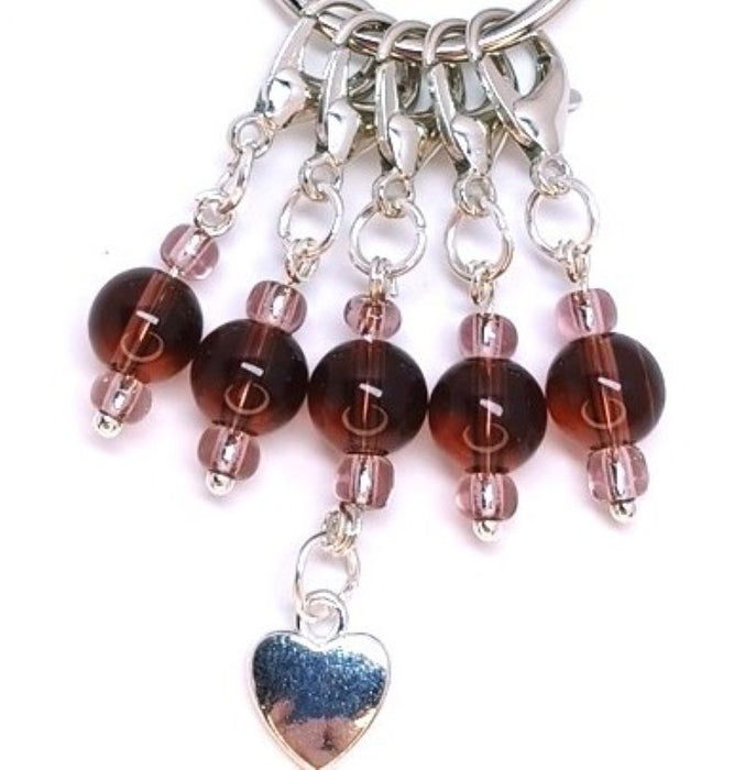 Heart Charm - Cranberry