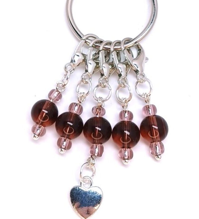 Heart Charm - Cranberry