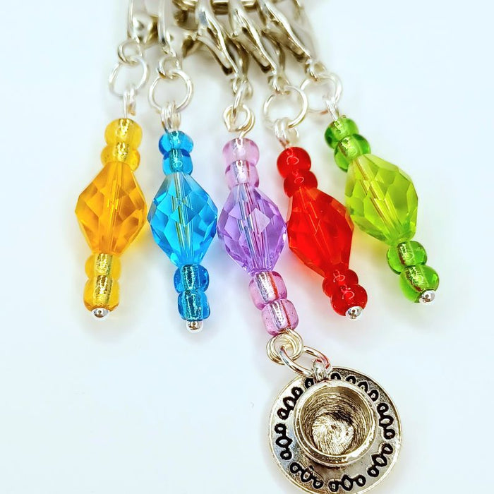 Fine Crystal Choose A Charm Rainbow Stitch Markers