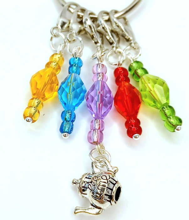 Fine Crystal Choose A Charm Rainbow Stitch Markers