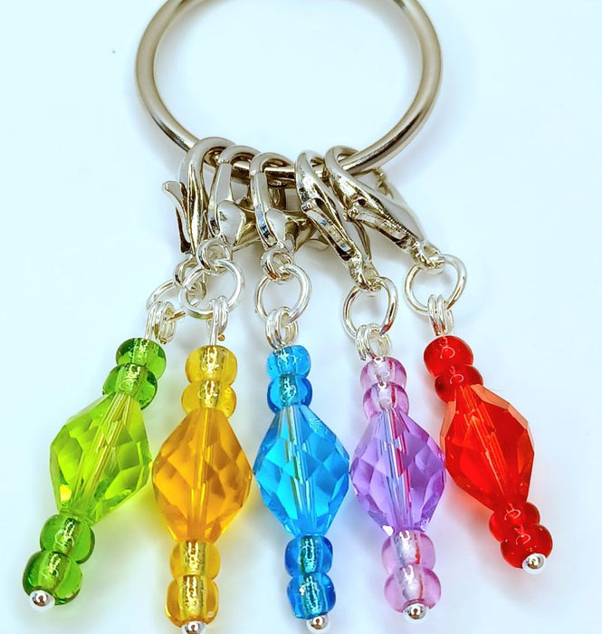 Fine Crystal Choose A Charm Rainbow Stitch Markers