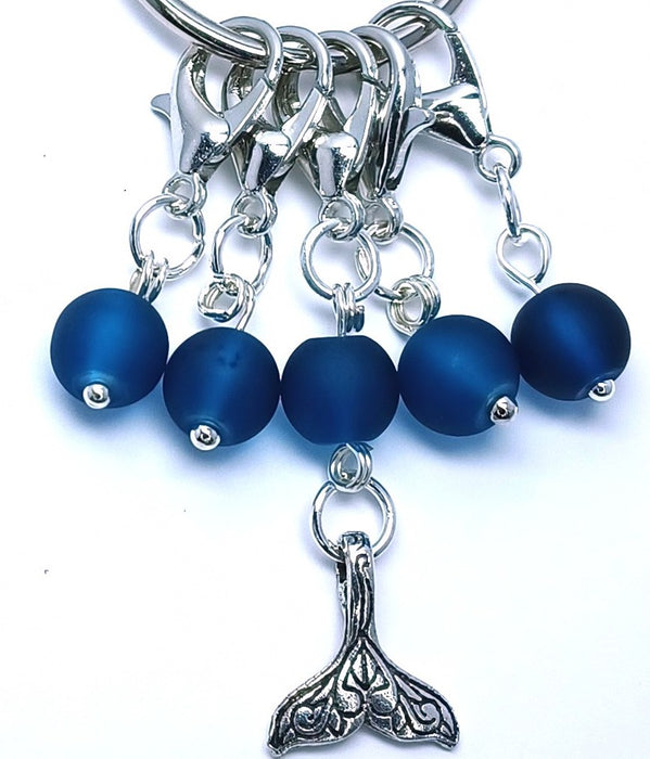 Mermaid Tail Charm - Frosted Navy