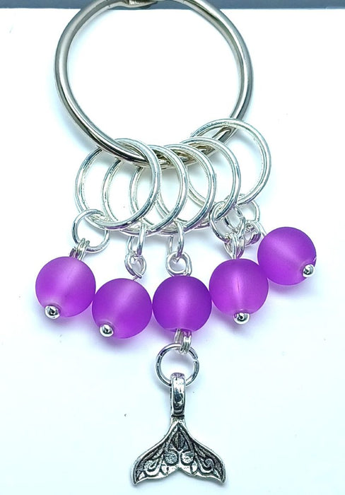 Mermaid Tail Charm - Frosted Purple