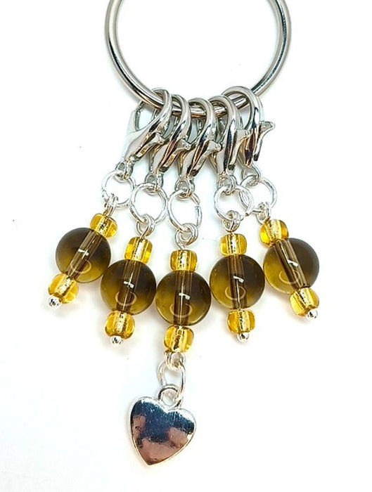 Heart Charm - Gold Taupe