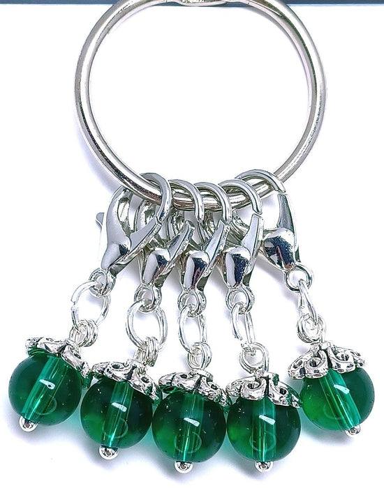 Silver Caps - Green Glass