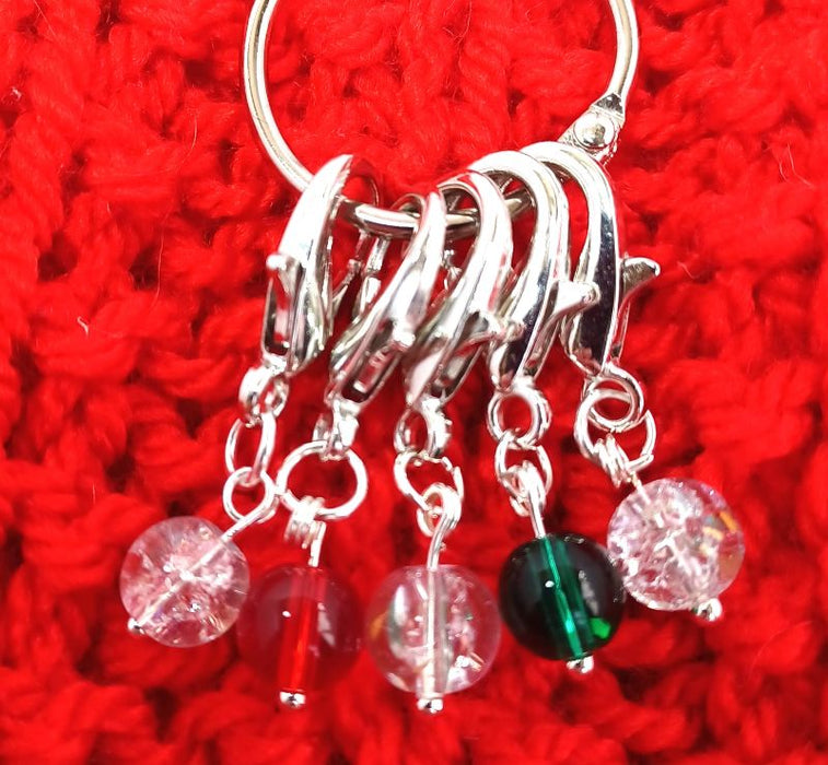 Holiday - Red, Green, Clear Unibead