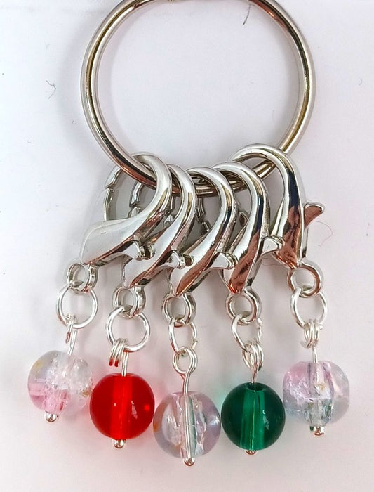 Holiday - Red, Green, Clear Unibead