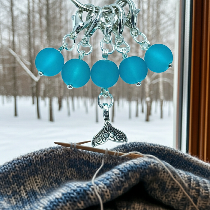 Mermaid Tail Charm - Frosted Blue