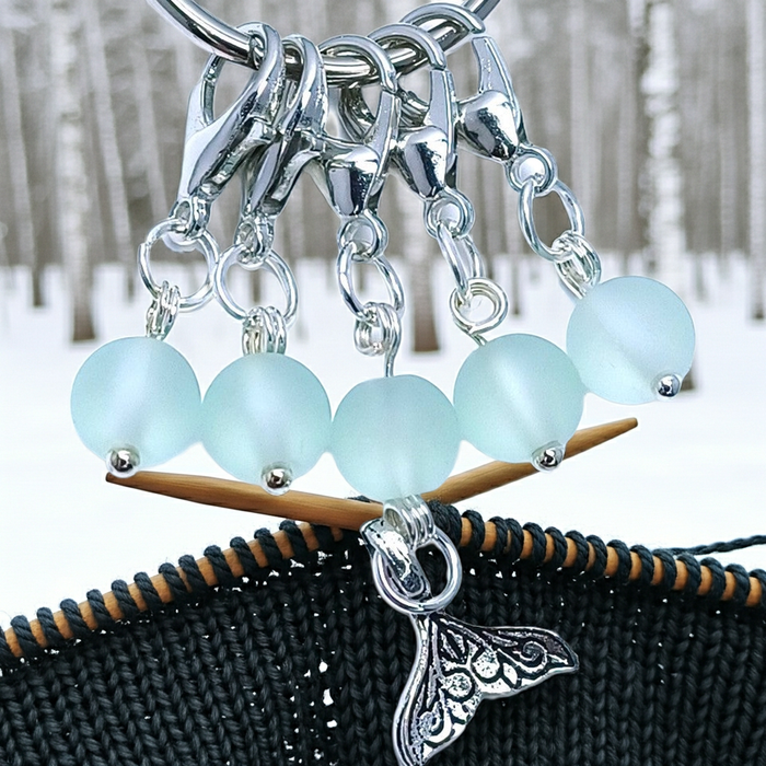 Mermaid Tail Charm - Frosted Seafoam