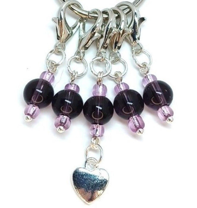 Heart Charm - Purple