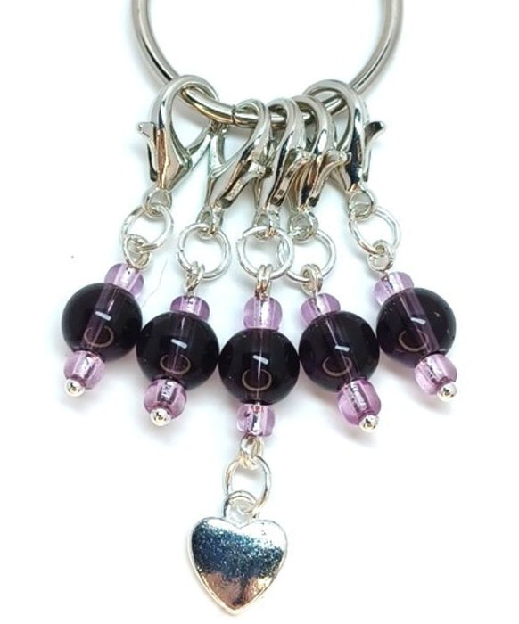 Heart Charm - Purple