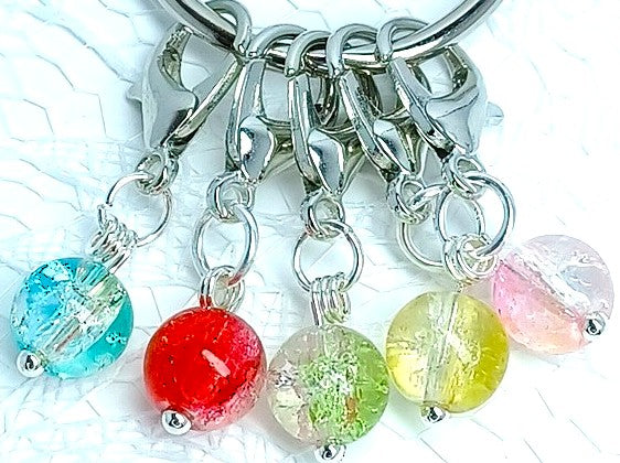 Glass Singles - Crackle Rainbow