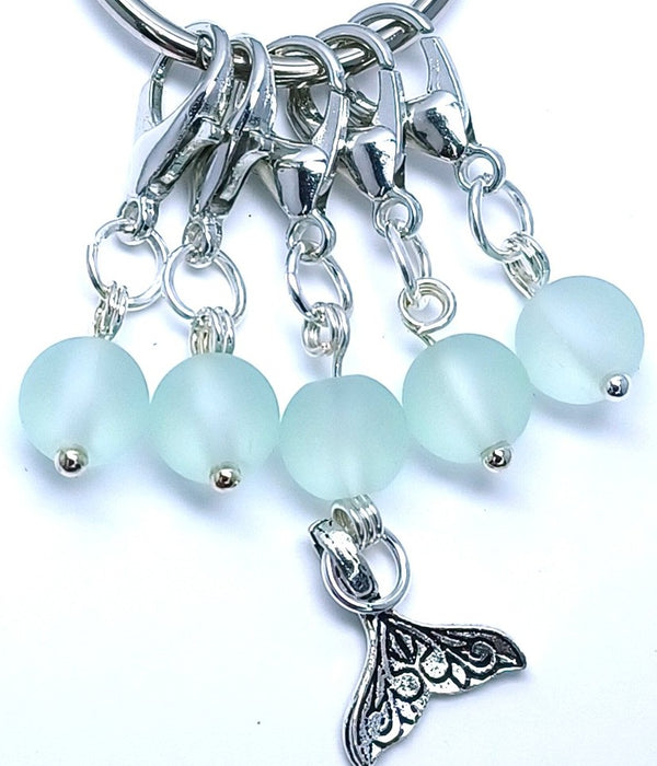 Mermaid Tail Charm - Frosted Seafoam