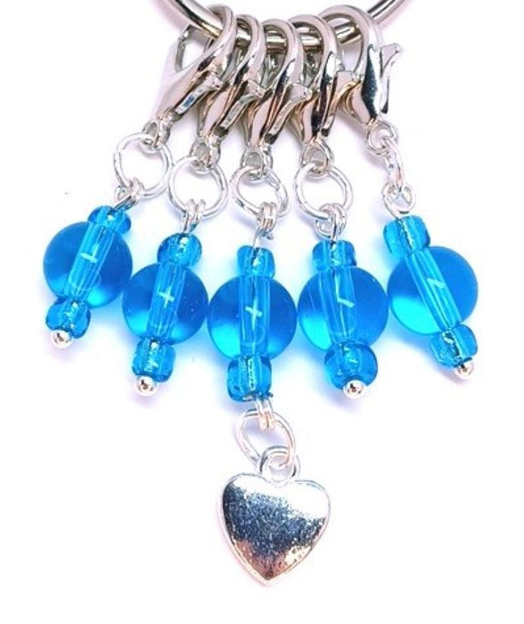 Heart Charm - Sky Blue