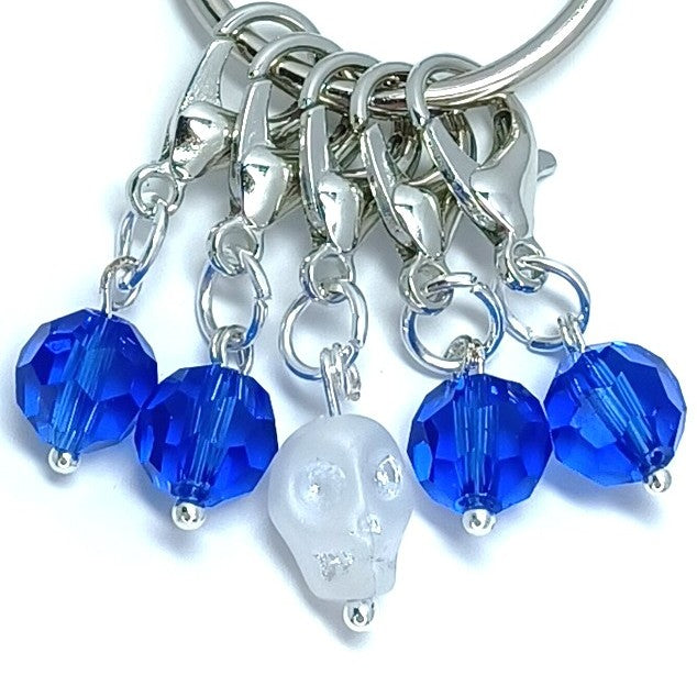 Charm - Glass Skull Blue Crystals (Copy)
