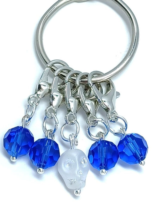 Charm - Glass Skull Blue Crystals (Copy)