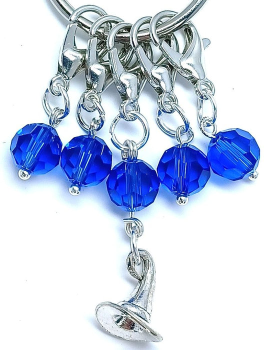 Charm - Witch Hat Blue Crystals