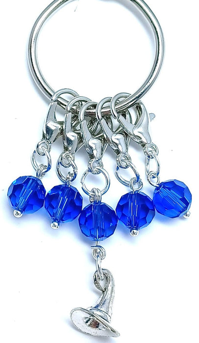 Charm - Witch Hat Blue Crystals