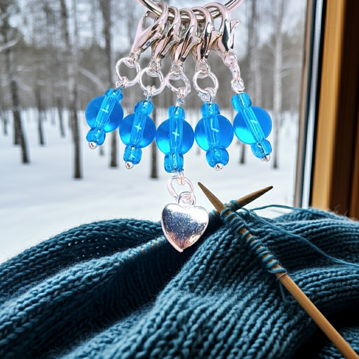 Heart Charm - Sky Blue