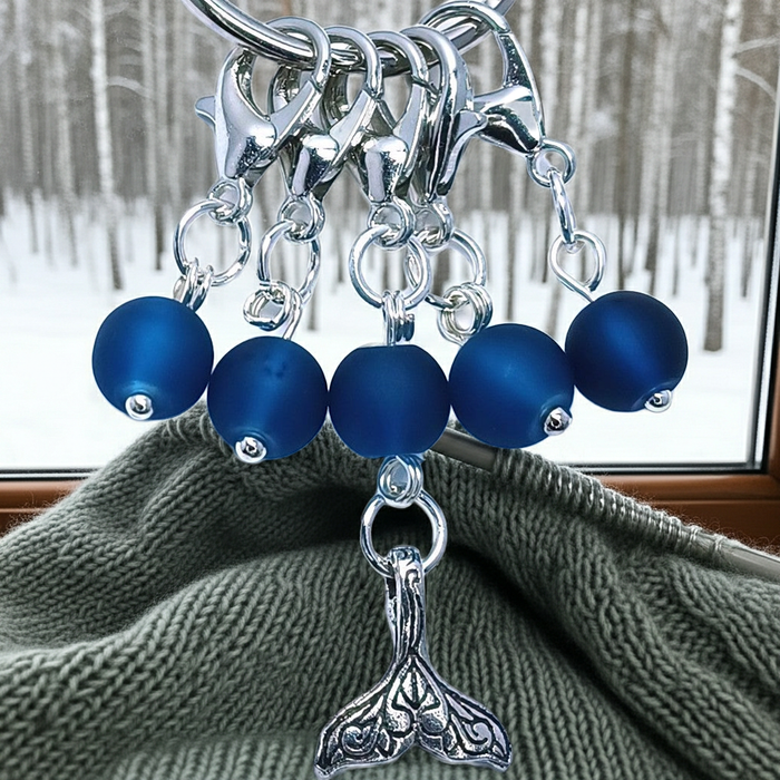 Mermaid Tail Charm - Frosted Navy